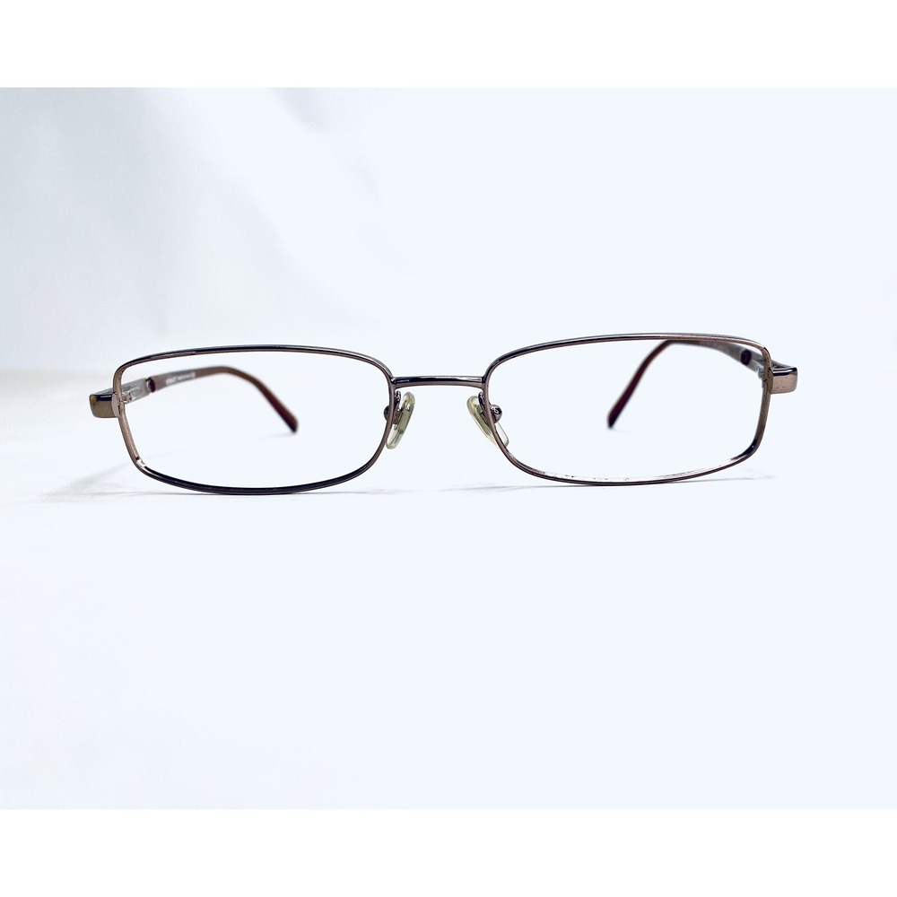 Versace Gold Metal Rectangular Glasses Brown Amber Temple MOD1067 1013 52 17 135